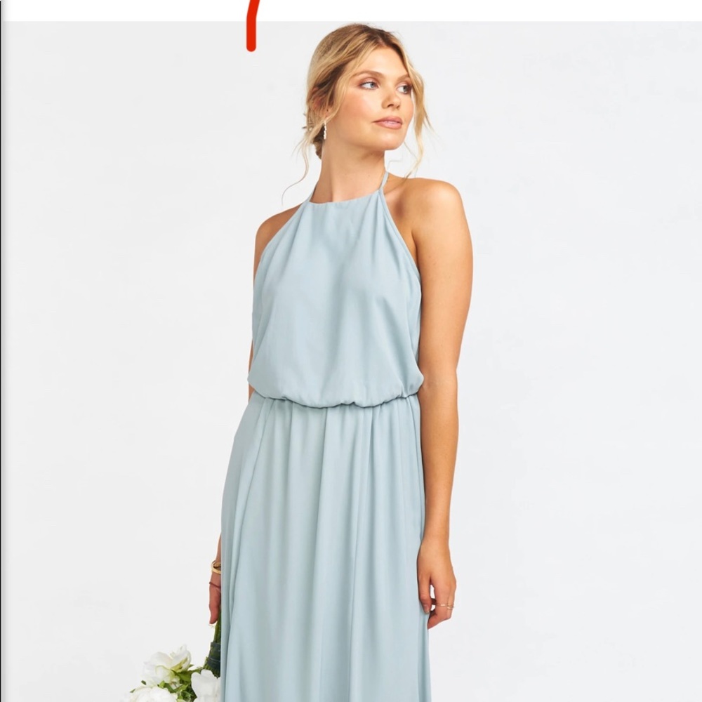 Silver Sage Heather Halter Dress